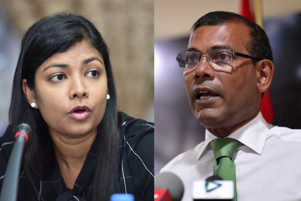 032 rozey nasheed މެމްބަރު ރޮޒައިނާއާއި ރައީސް ނަޝީދާއި ދެމެދު ދަނީ ހޫނު ބަހުގެ ހަަމަލާތަކެއް ބަދަލުކުރެވެމުން